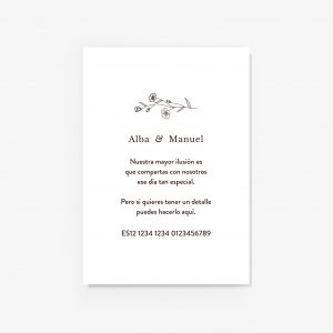 Tarjeta número de cuenta Daila