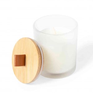 Vela aromática tapa de bambú