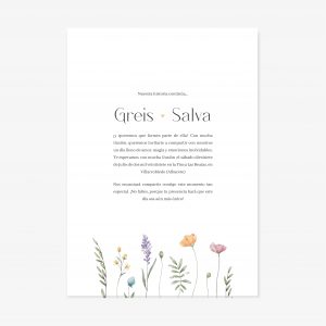 Invitación de boda Camila