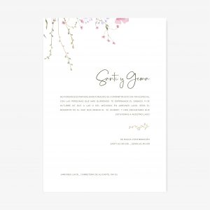 Invitación de boda Isabela