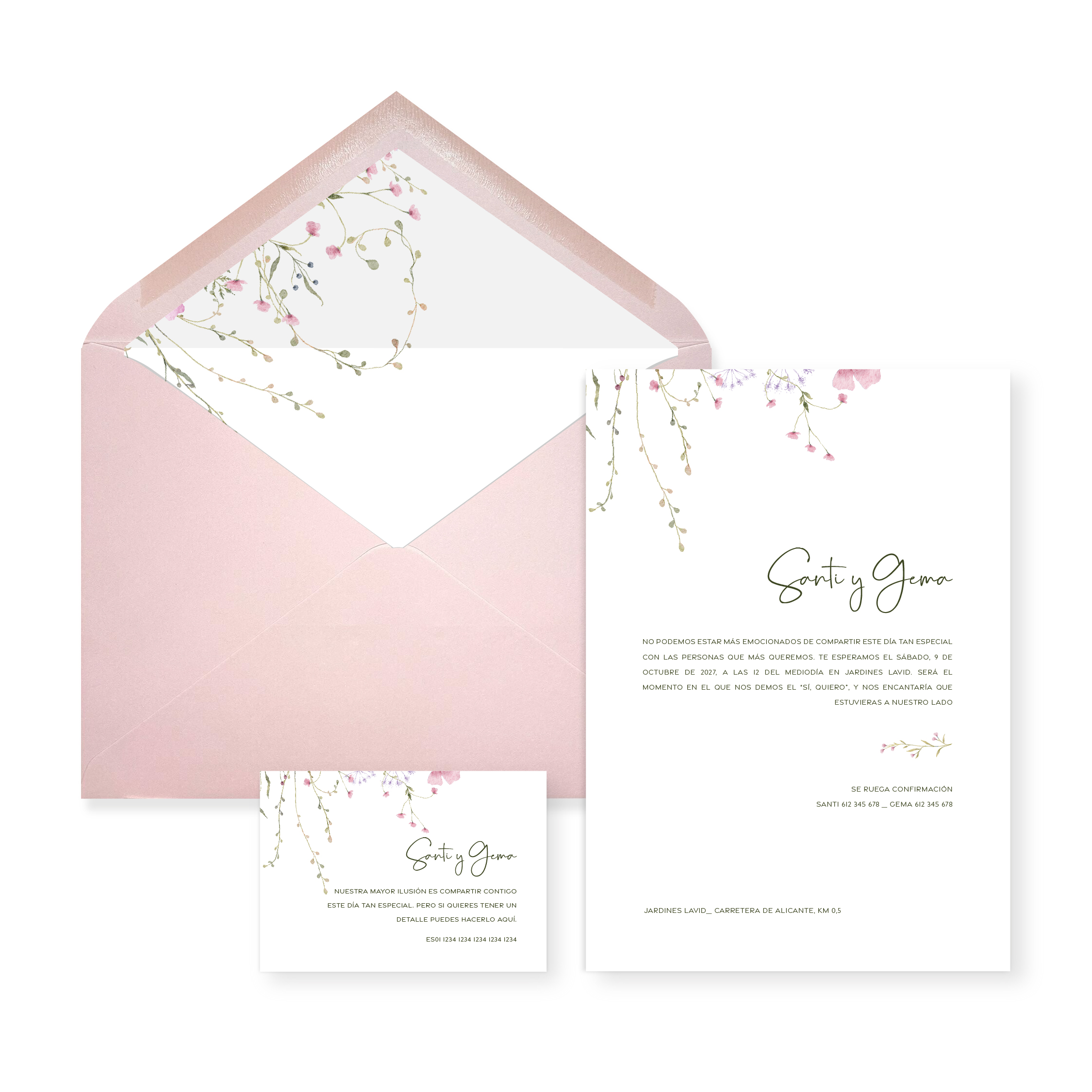 Invitación de boda Isabela_sobre abierto Nude Invitación de boda Isabela_sobre abierto Nude