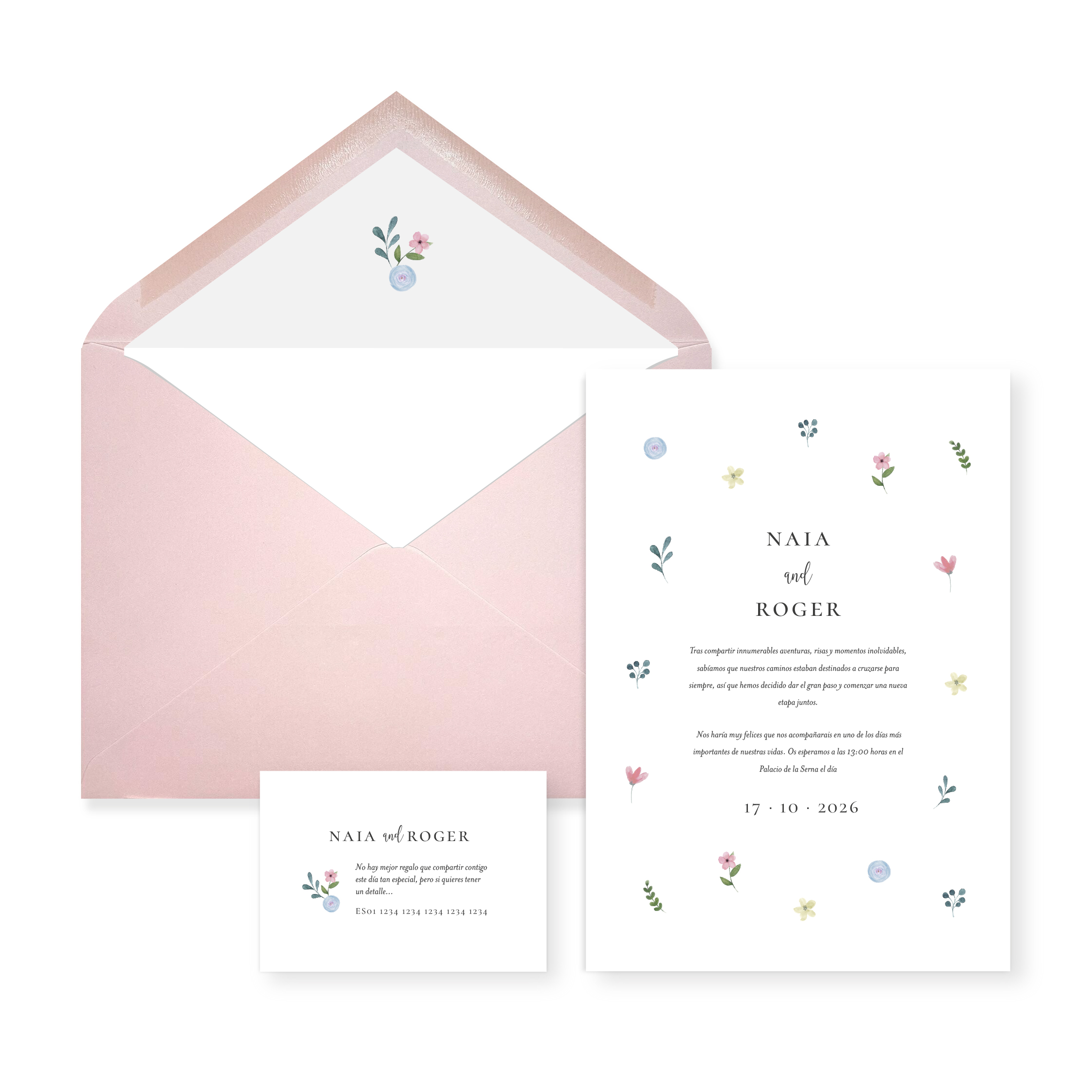 Invitación de boda Nerea_sobre abierto Nude