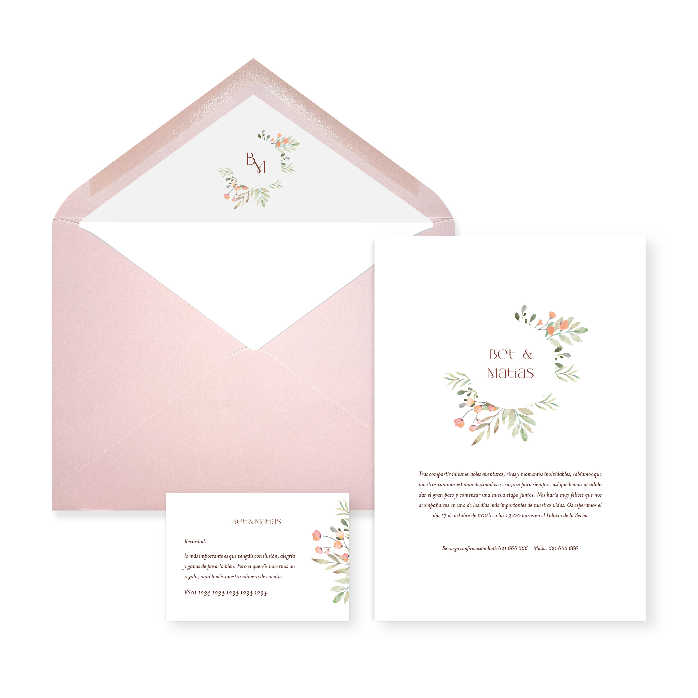 Invitación de boda Renata1_sobre abierto Nude