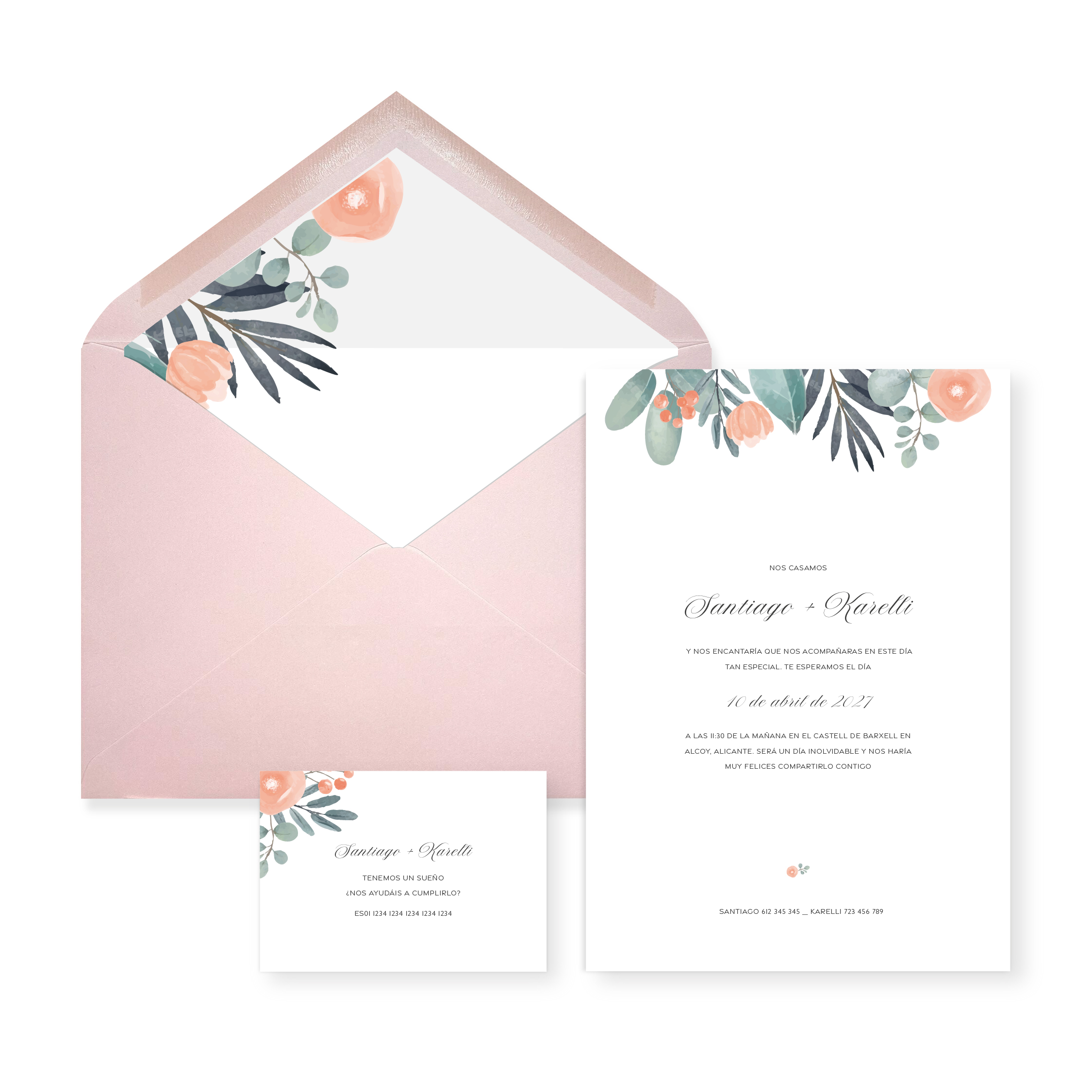 Invitación de boda Valeria_sobre abierto Nude Invitación de boda Valeria_sobre abierto Nude